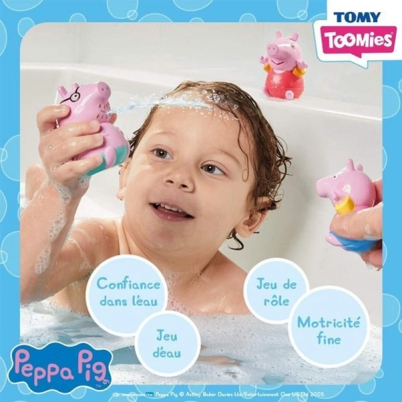 TOMY Toomies Татко прасенце, Peppa и George играчка за баня E73159